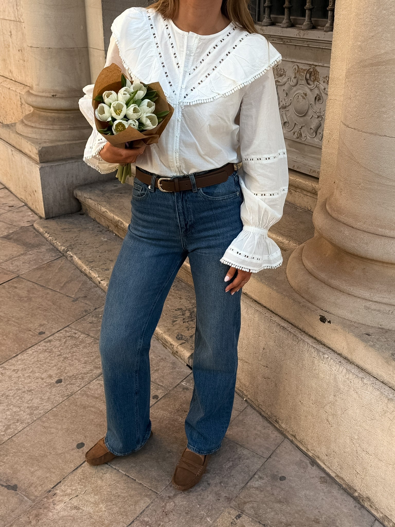 VMTESSA Wide Jeans - Medium Blue Denim